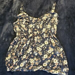 Torrid Floral Camisole - Black and Cream